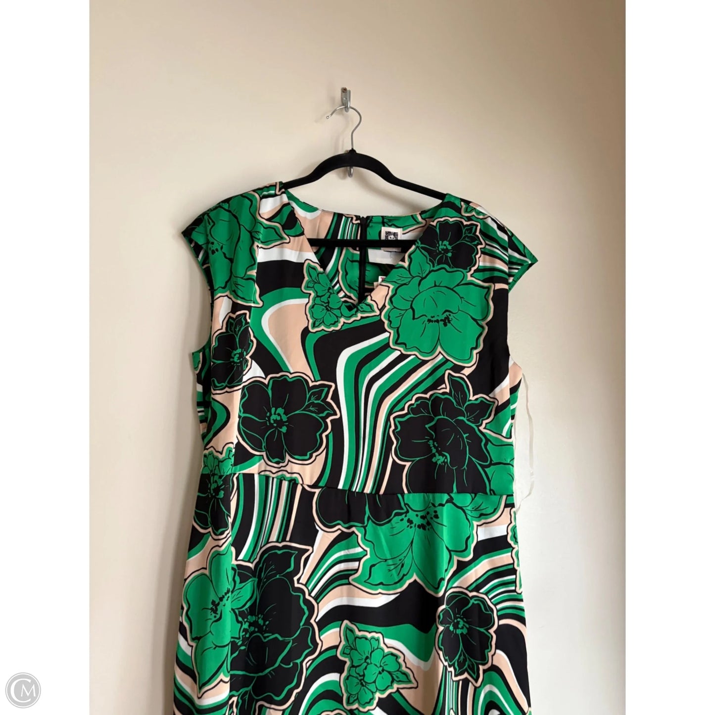 Dress Work By Anne Klein In Green, Size: Xl