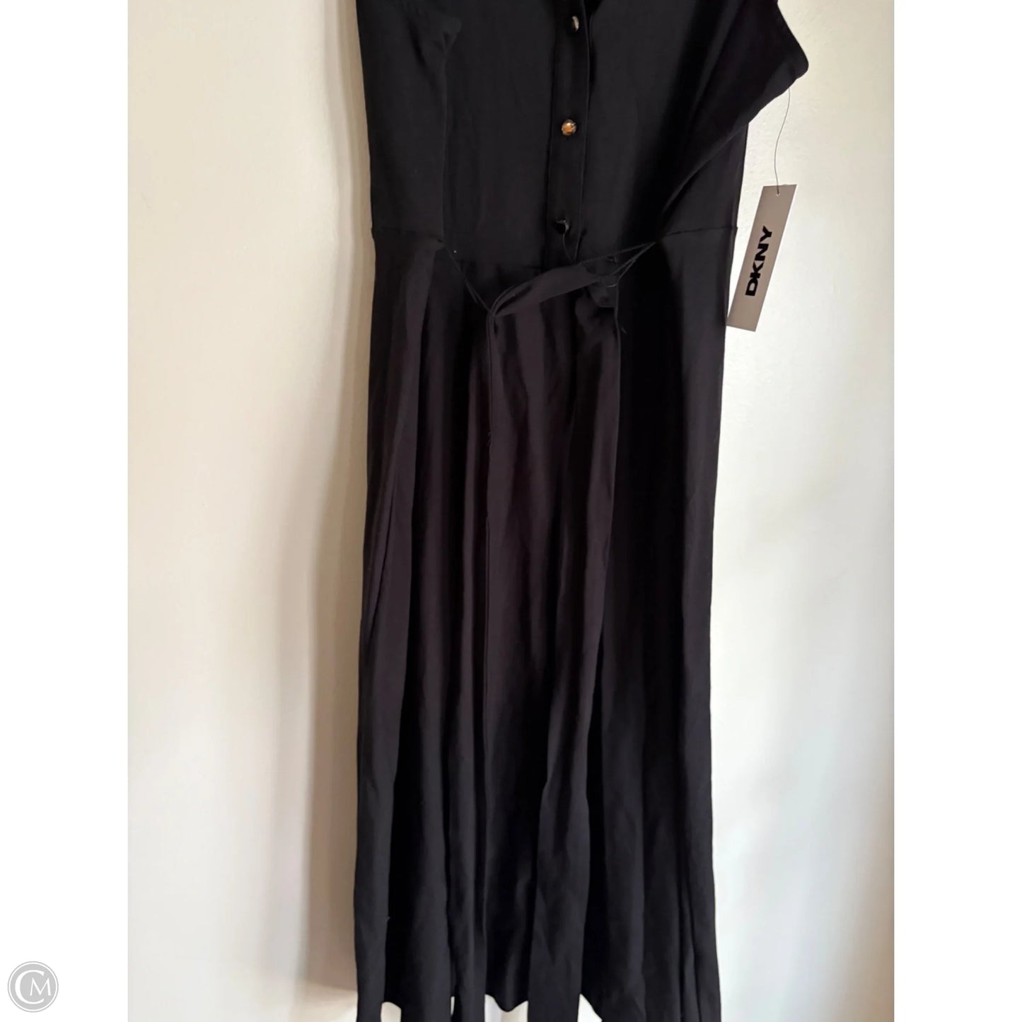 Dress Casual Maxi By Dkny In Black, Size: L
