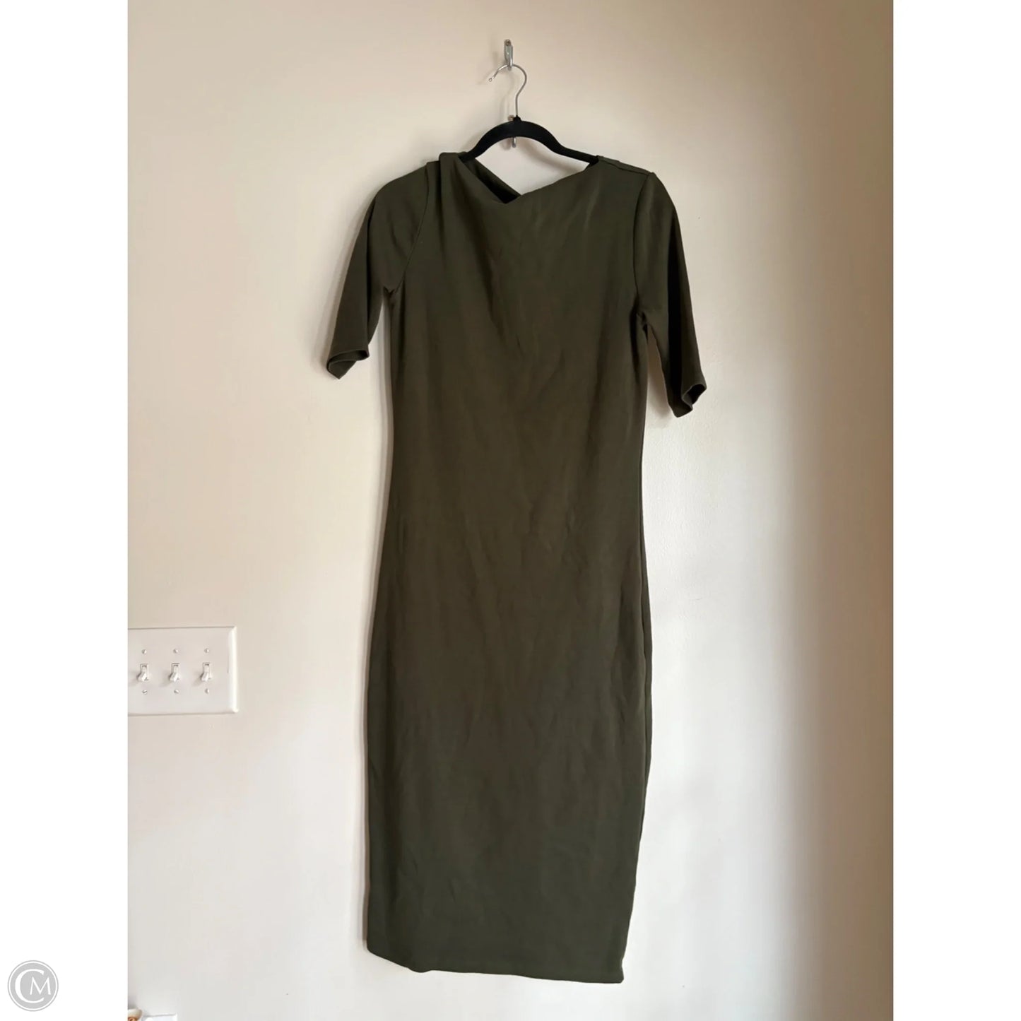 Dress Casual Midi By Zara In Green, Size: M
