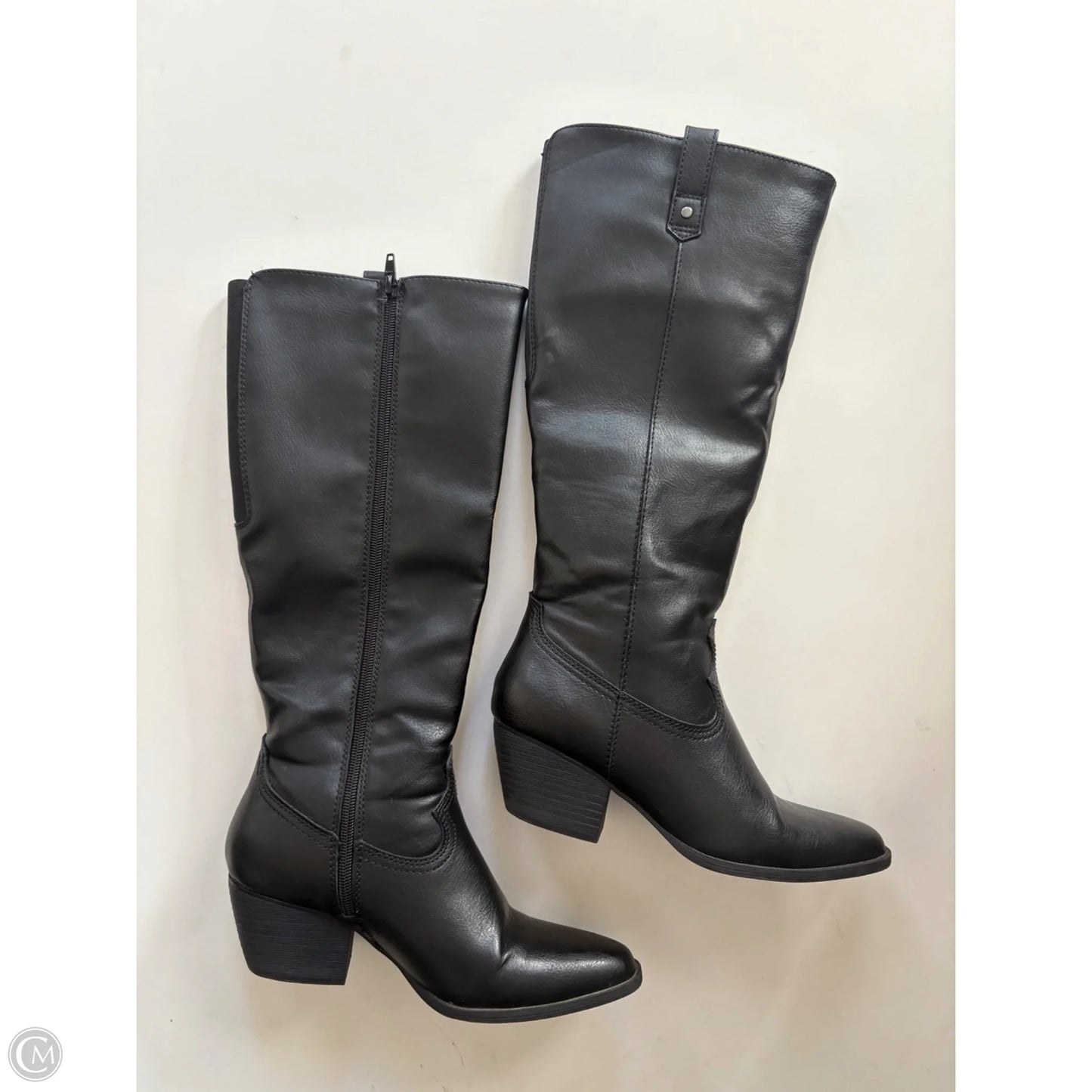 Boots Knee Heels By Frye And Co In Black, Size: 7