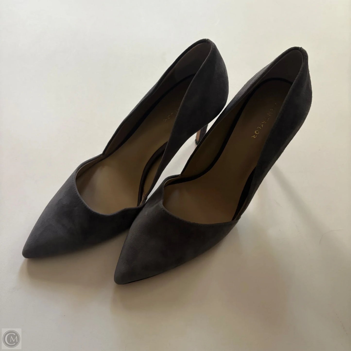 Shoes Heels Kitten By Ann Taylor In Grey, Size: 7.5