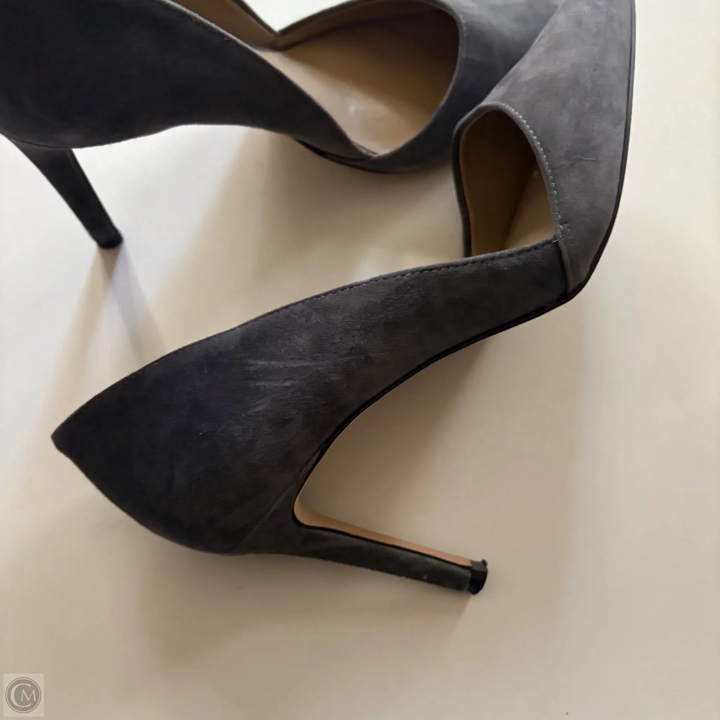 Shoes Heels Kitten By Ann Taylor In Grey, Size: 7.5