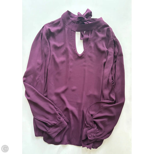 Blouse Long Sleeve By Torrid In Maroon, Size: 1x