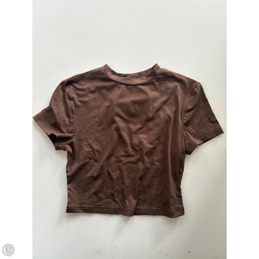 Top Short Sleeve By Cider In Brown, Size: S