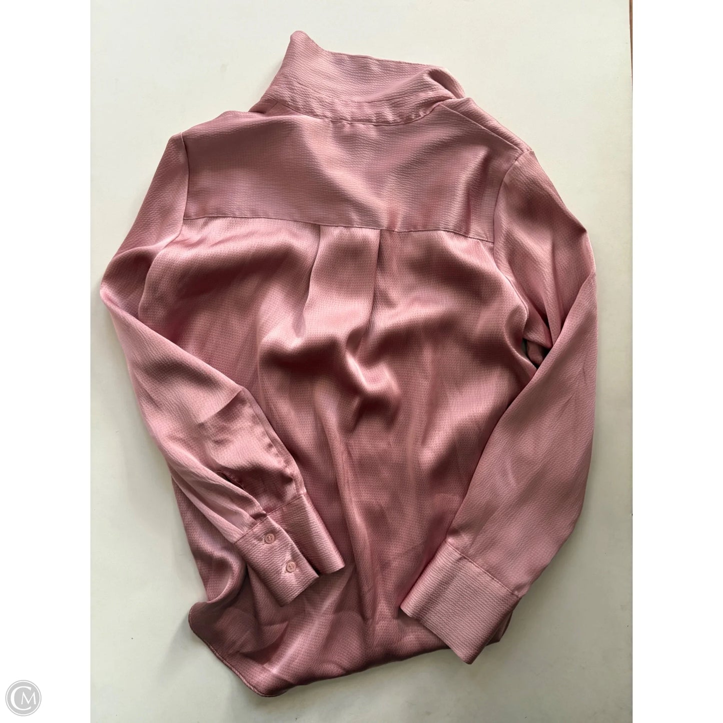 Blouse Long Sleeve By H&m In Pink, Size: Xs
