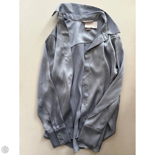 Blouse Long Sleeve By H&m In Blue, Size: Xs