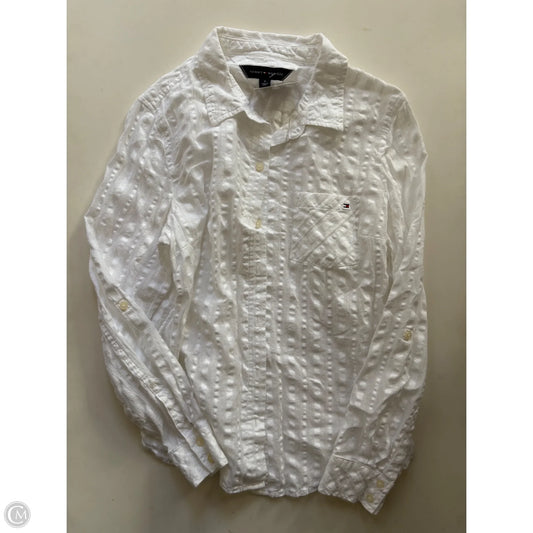 Top Long Sleeve By Tommy Hilfiger In White, Size: M