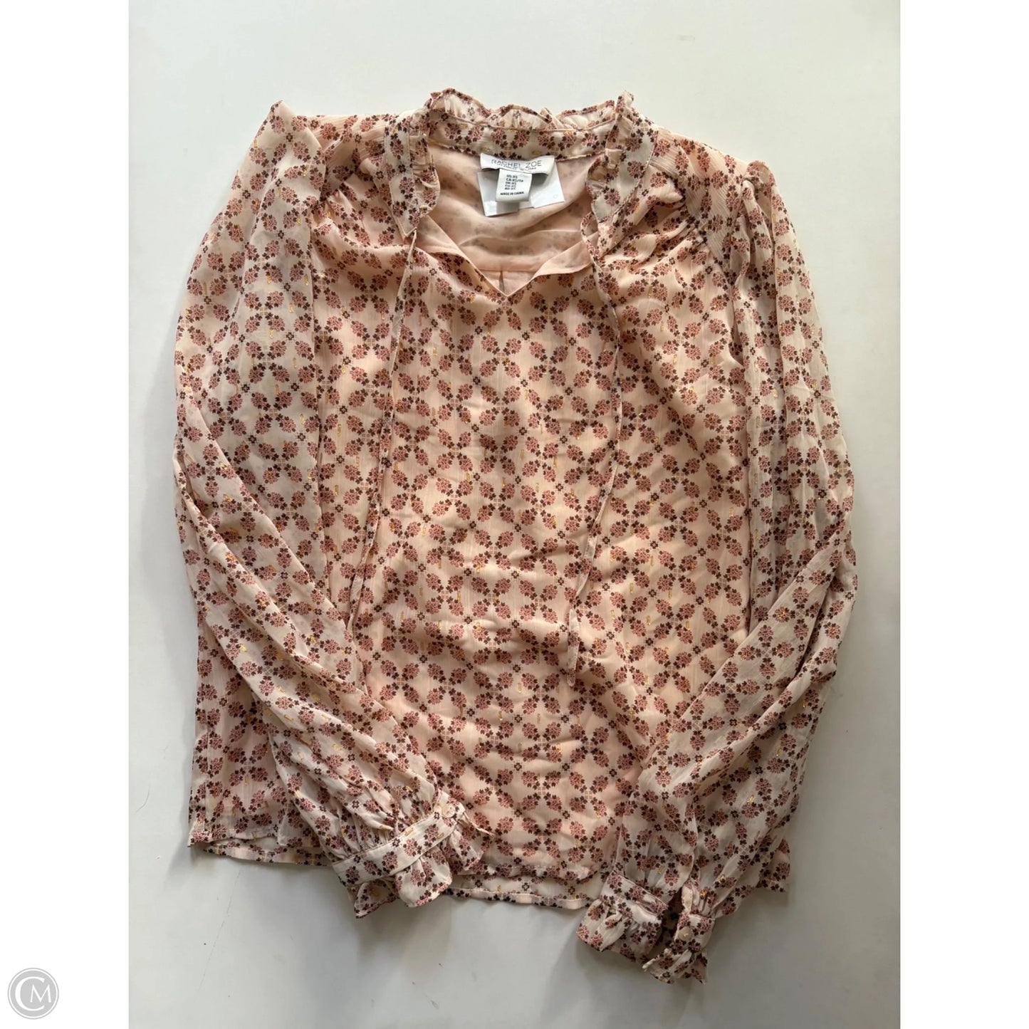 Blouse Long Sleeve By Rachel Zoe In Orange, Size: Xxsp