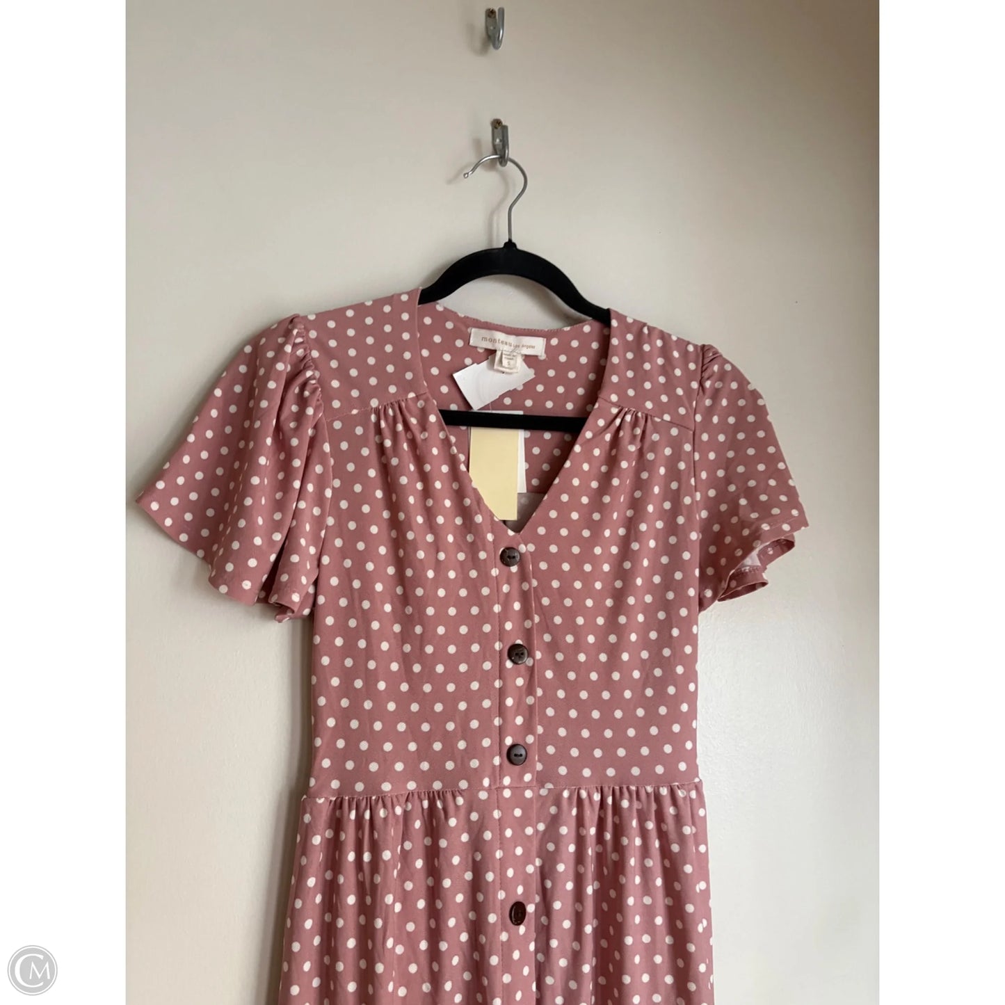 Dress Casual Midi By Monteau In Polkadot Pattern, Size: S
