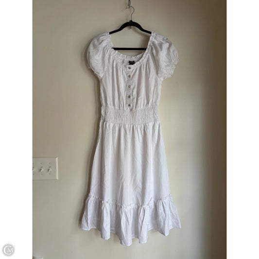 Dress Casual Midi By Style House In White, Size: L