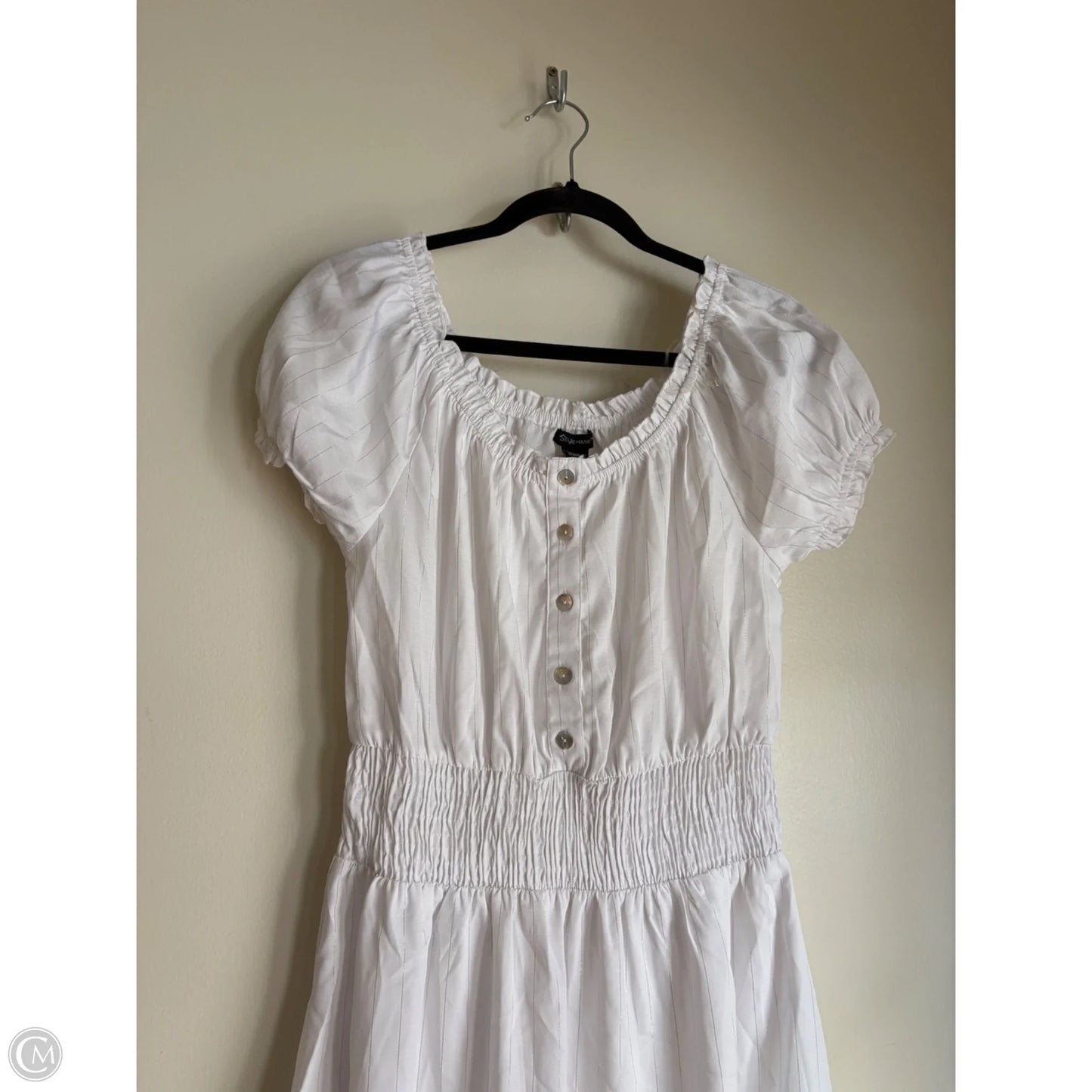 Dress Casual Midi By Style House In White, Size: L