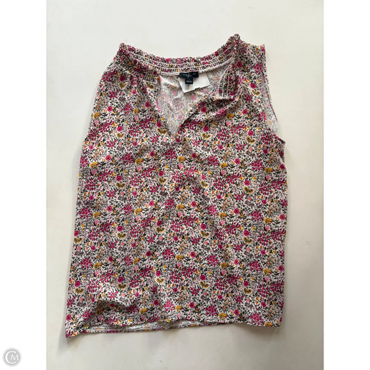 Blouse Sleeveless By Ann Taylor In Floral Print, Size: S