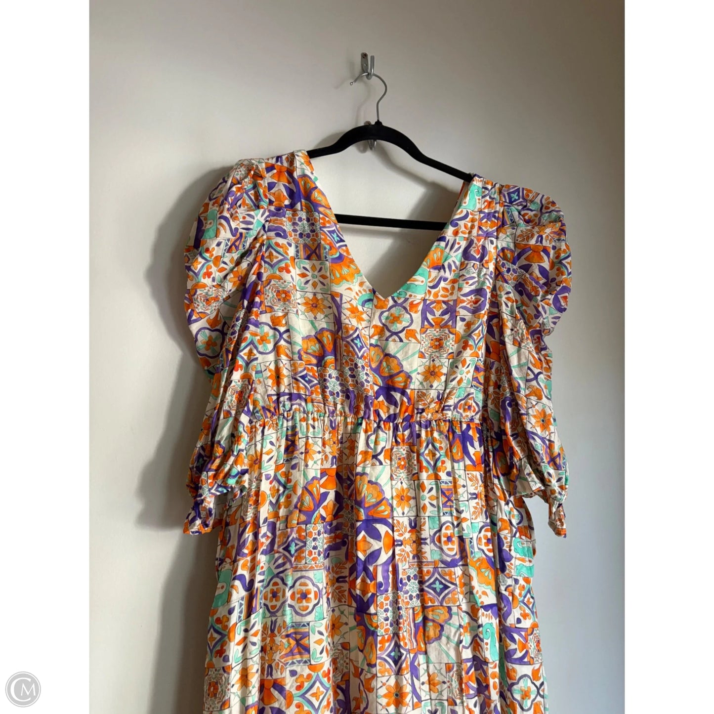 Dress Casual Maxi By Ces Femme In Orange & Purple, Size: L