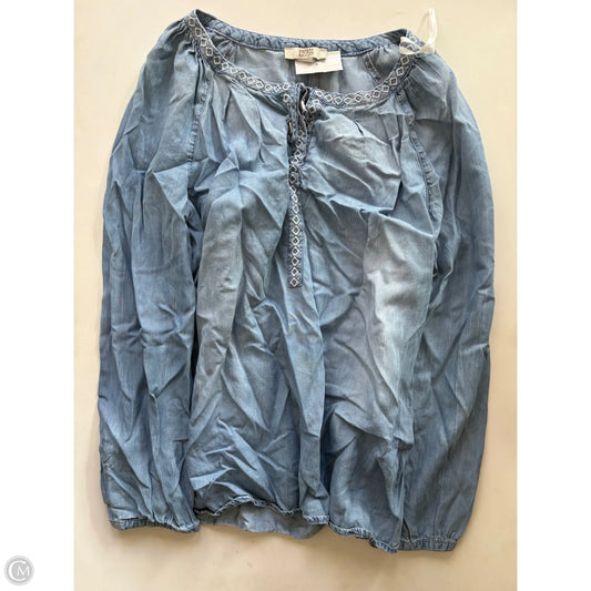 Top Long Sleeve By Vintage America In Blue, Size: L