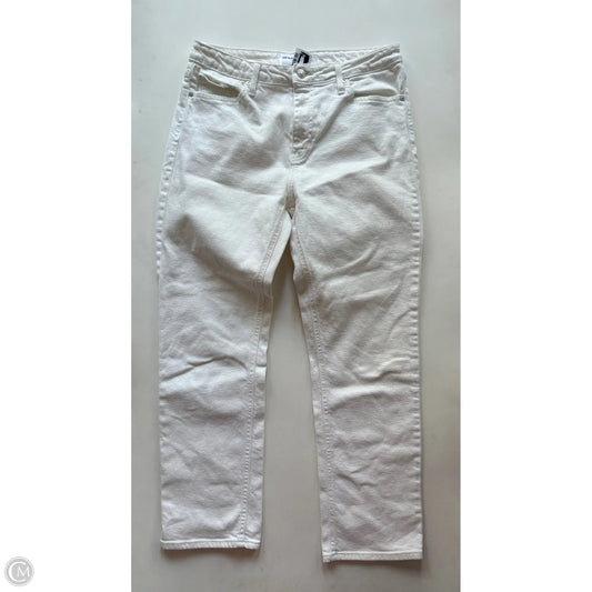 Jeans Straight By Just Black In White, Size: 8