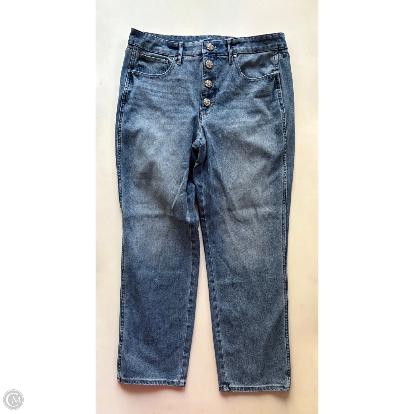 Jeans Straight By White House Black Market In Blue, Size: 12