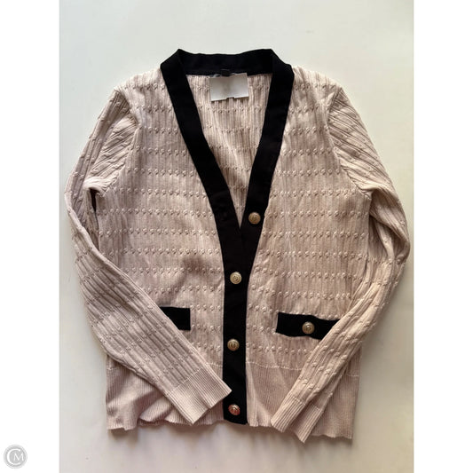 Sweater Cardigan By Adrianna Papell In Taupe, Size: L