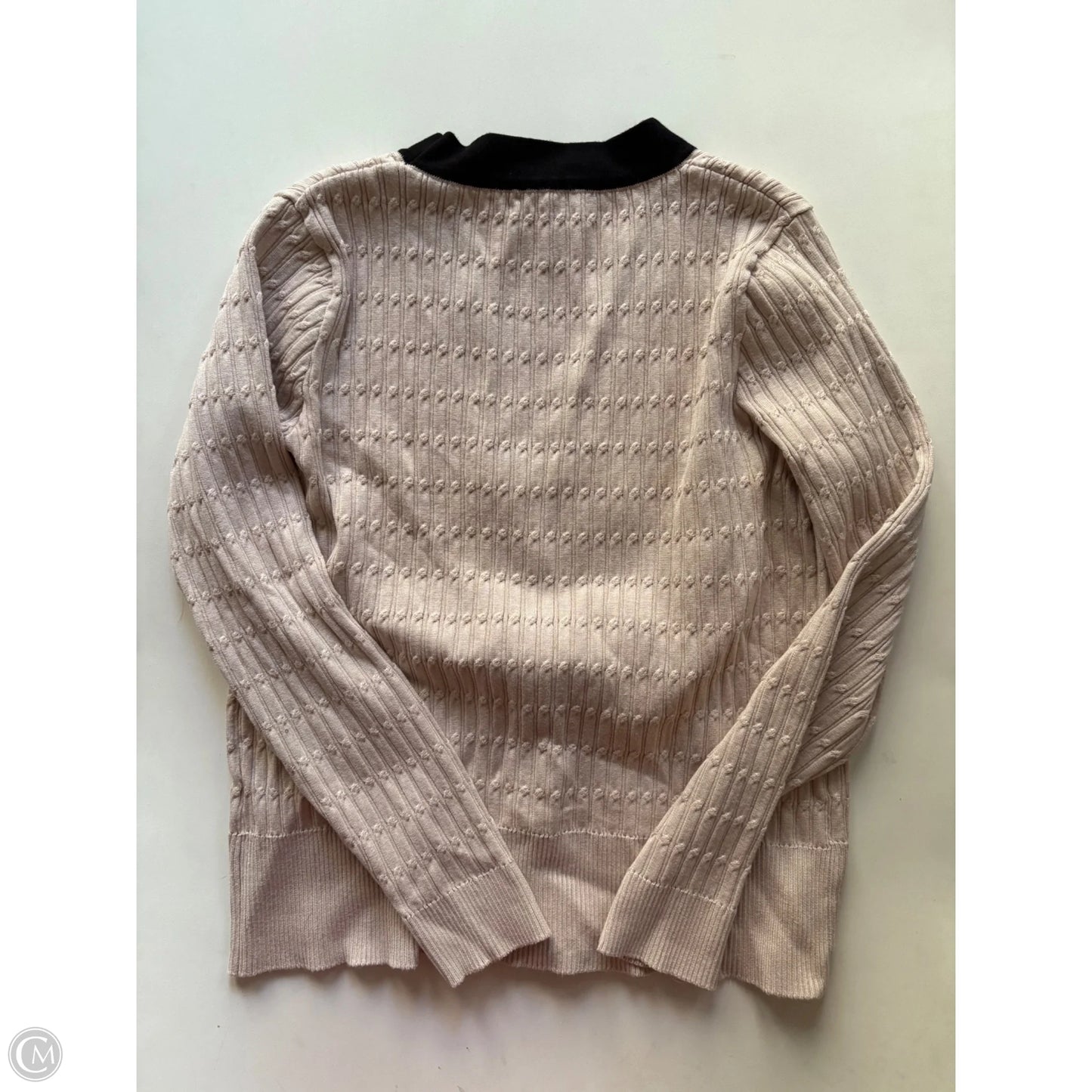 Sweater Cardigan By Adrianna Papell In Taupe, Size: L