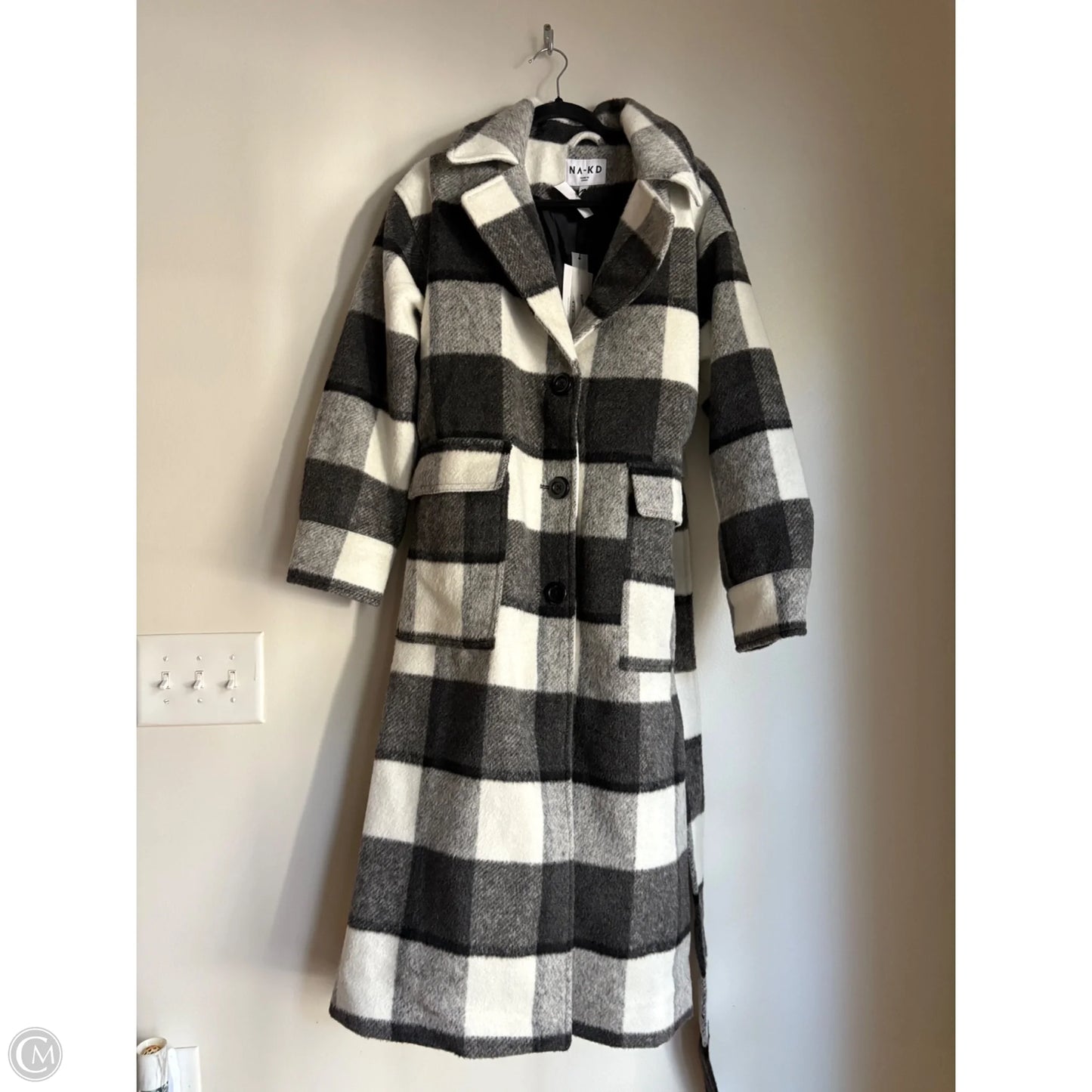 Coat Other By NA-KD In Plaid Pattern, Size: M