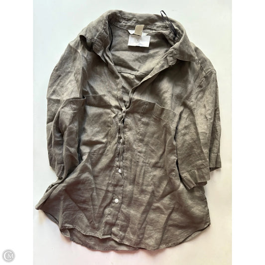 Top Short Sleeve By H&m In Taupe, Size: M
