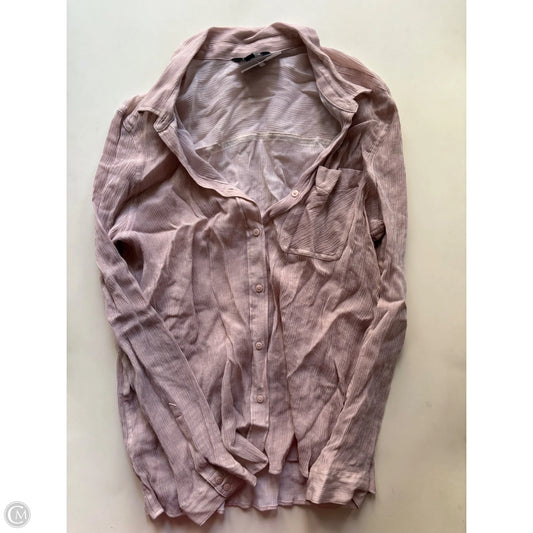 Top Long Sleeve By Express In Cream, Size: L