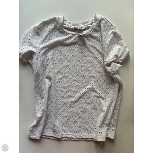 Top Short Sleeve By Nine West Apparel In White, Size: Xl