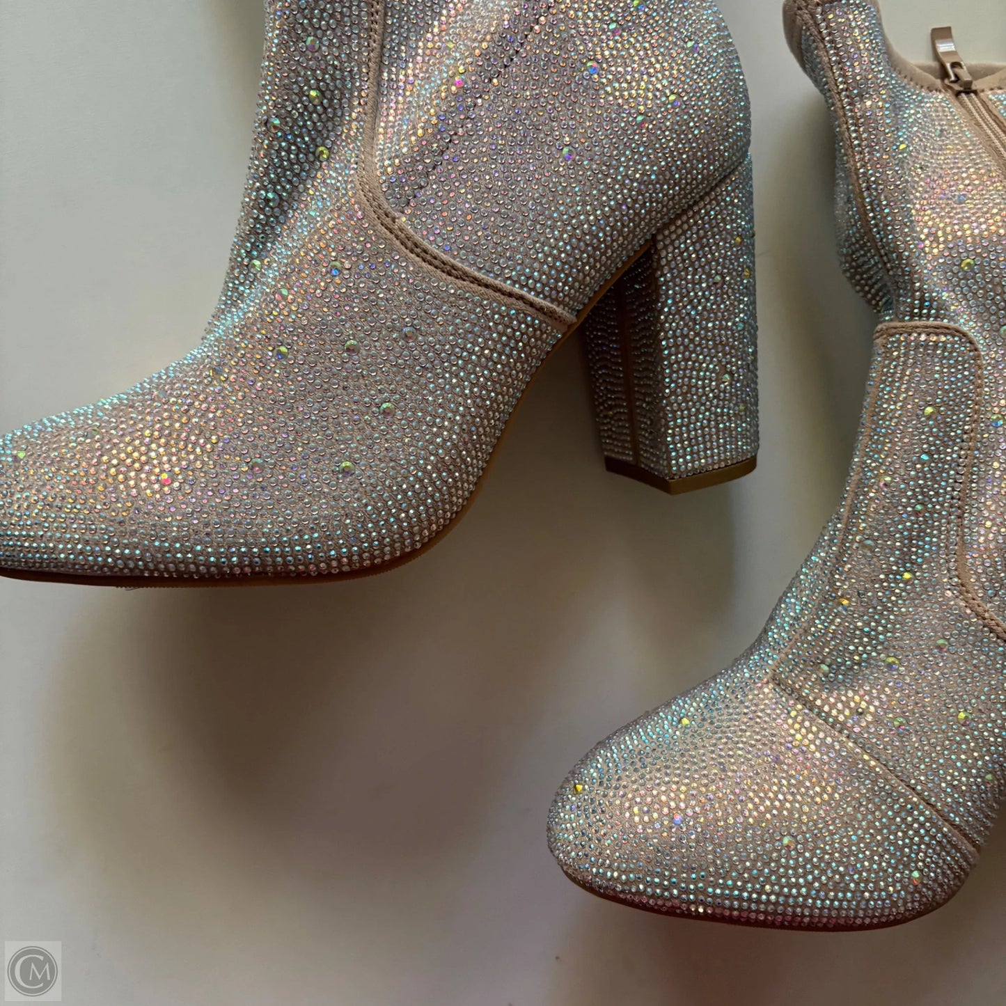 Boots Ankle Flats By Torrid In Silver & Tan, Size: 11