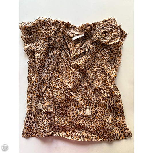 Top Short Sleeve By Olivaceous In Animal Print, Size: L