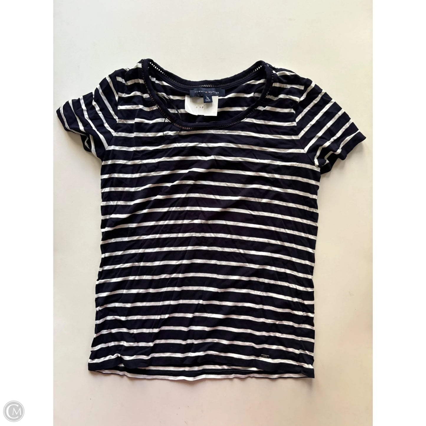 Top Short Sleeve By Tommy Hilfiger In Striped Pattern, Size: S