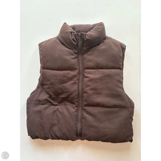 Vest Puffer & Quilted By Mila & Tiff In Brown, Size: S