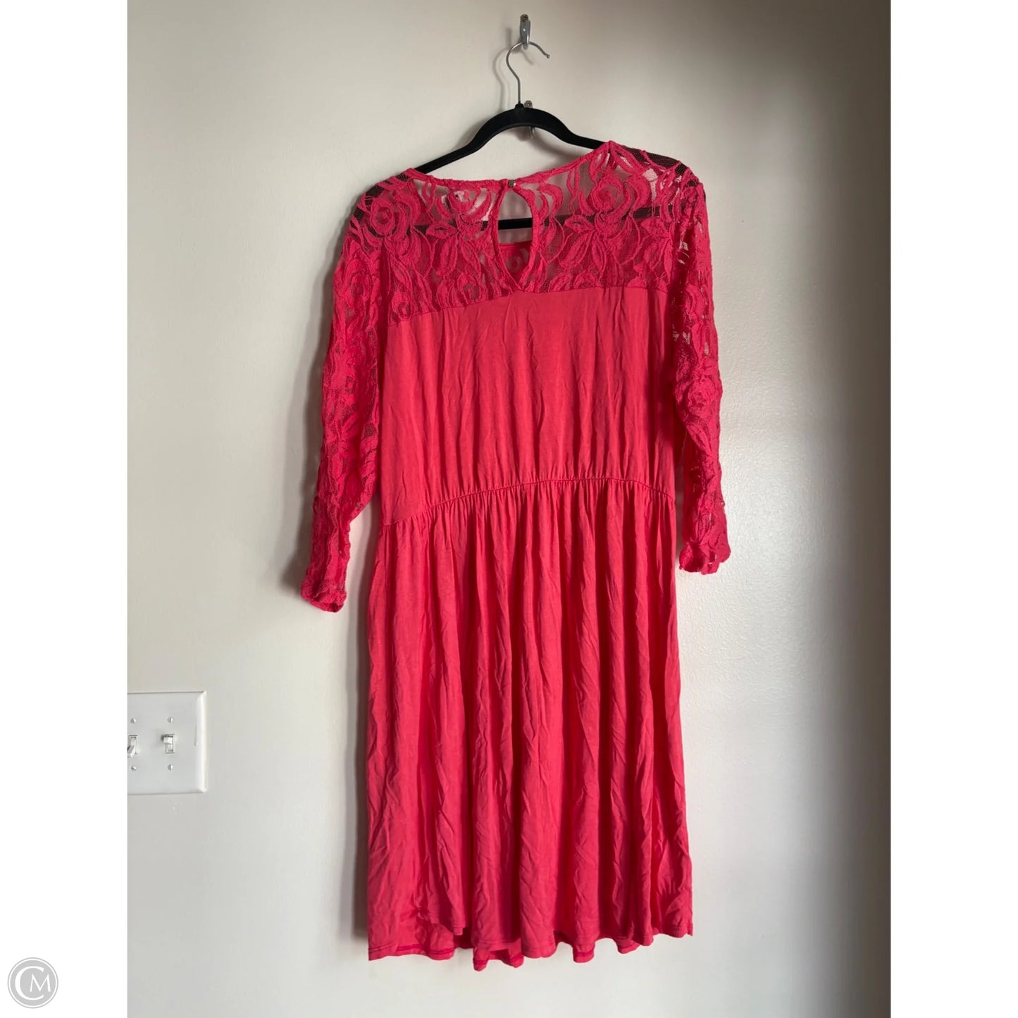 Dress Casual Midi By Chicsoul In Pink, Size: 2x