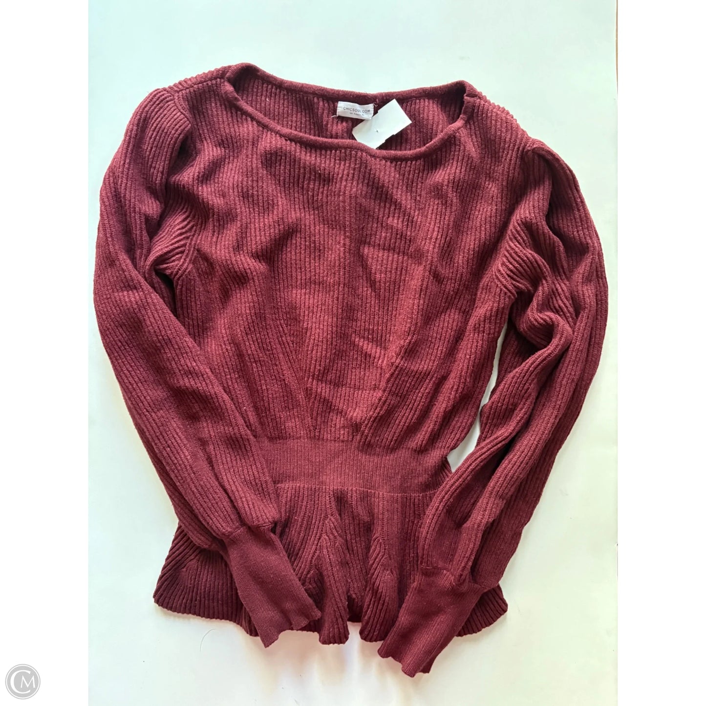 Sweater By Chicsoul In Maroon, Size: 2x