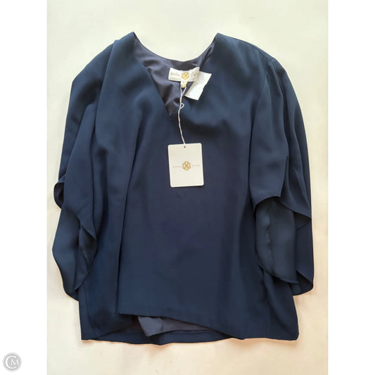 Blouse Long Sleeve By Anna Cate In Navy, Size: M
