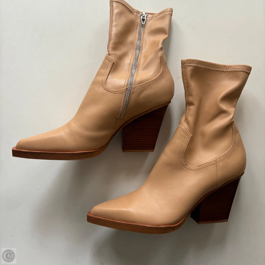 Boots Ankle Heels By Dolce Vita In Tan, Size: 8.5