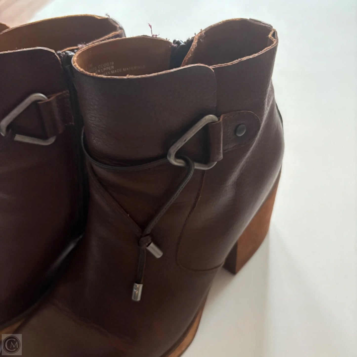 Boots Ankle Heels By Korks In Brown, Size: 8.5