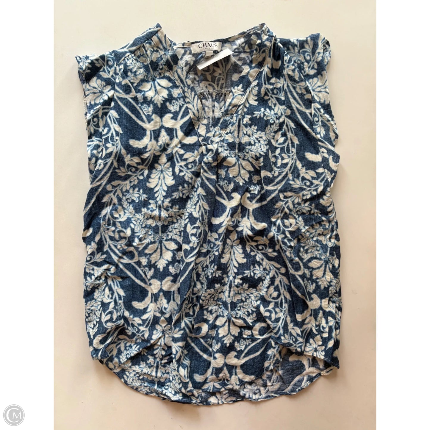 Top Sleeveless By Chaus In Blue, Size: S