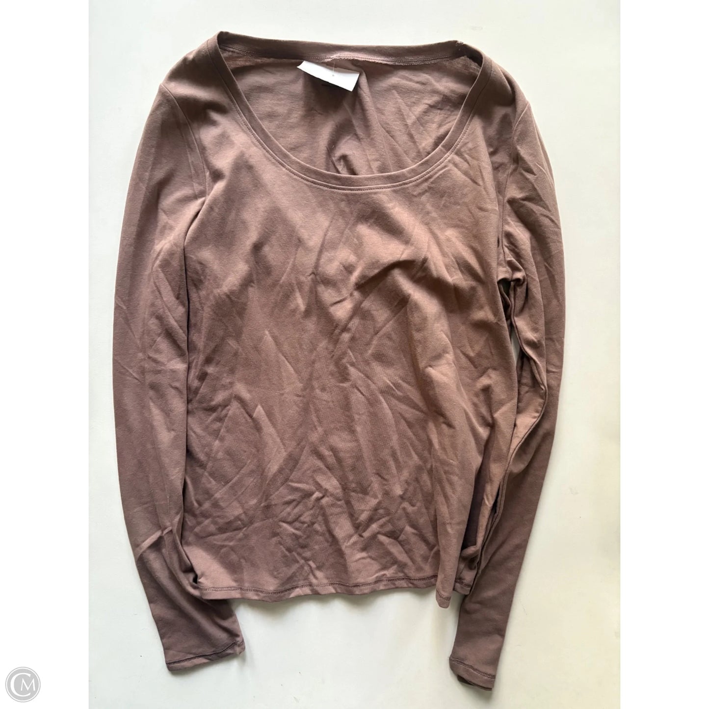 Top Long Sleeve By No Boundaries In Brown, Size: L