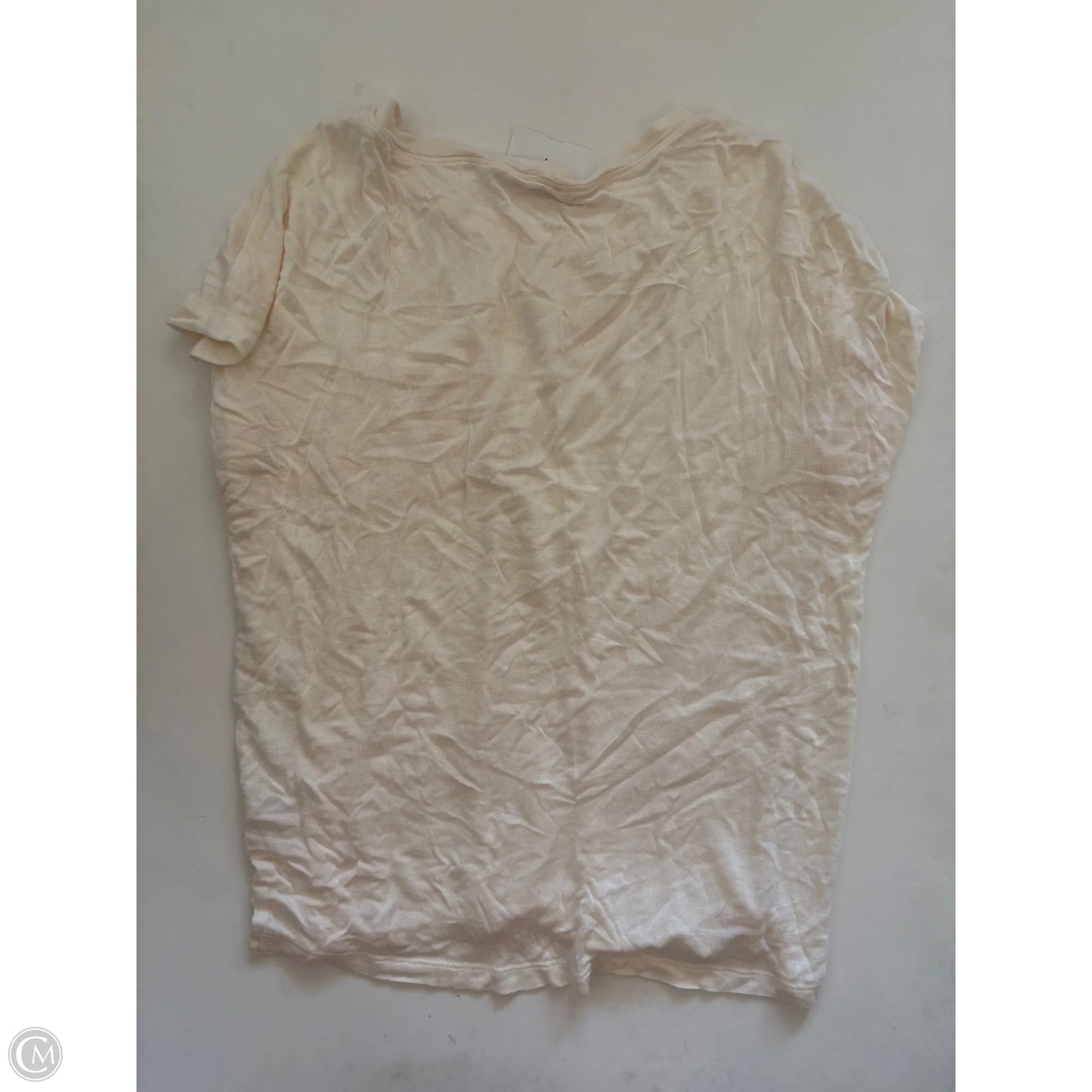 Top Short Sleeve By Double Zero In Cream, Size: M