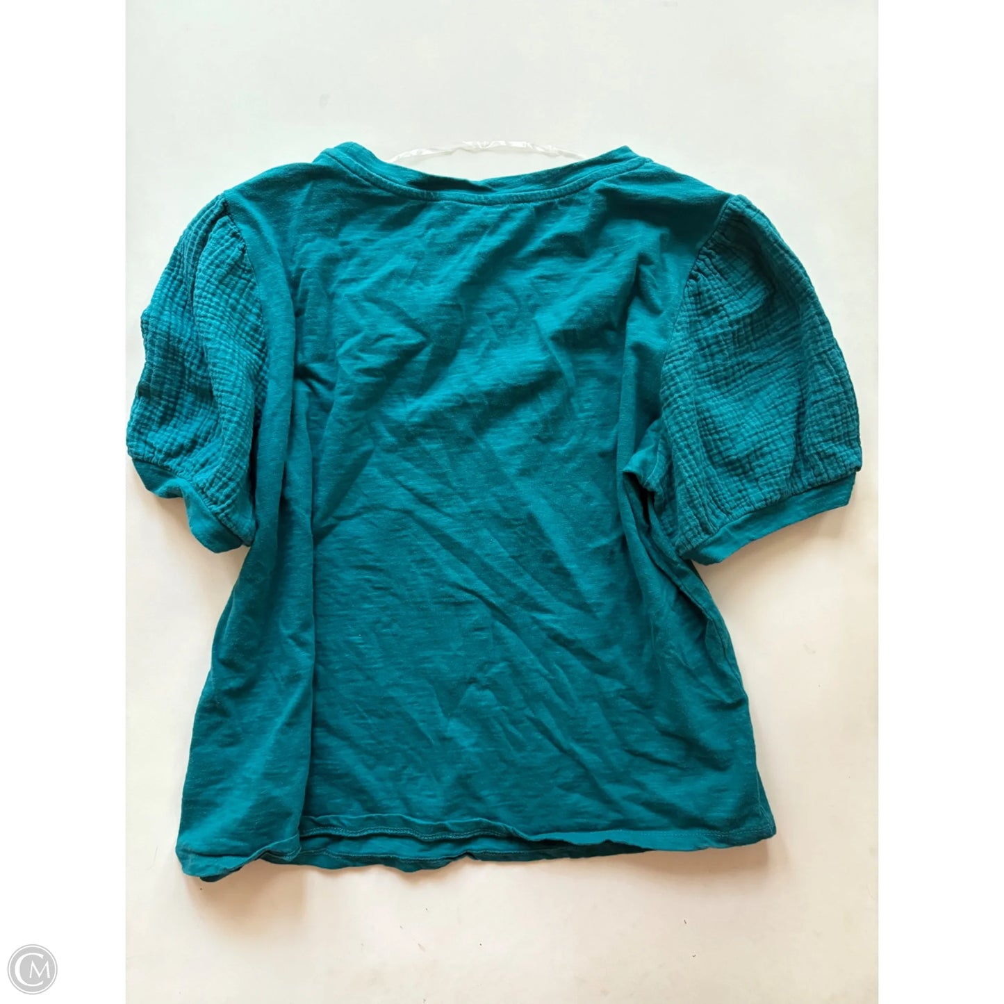 Top Short Sleeve By Time And Tru In Blue, Size: L