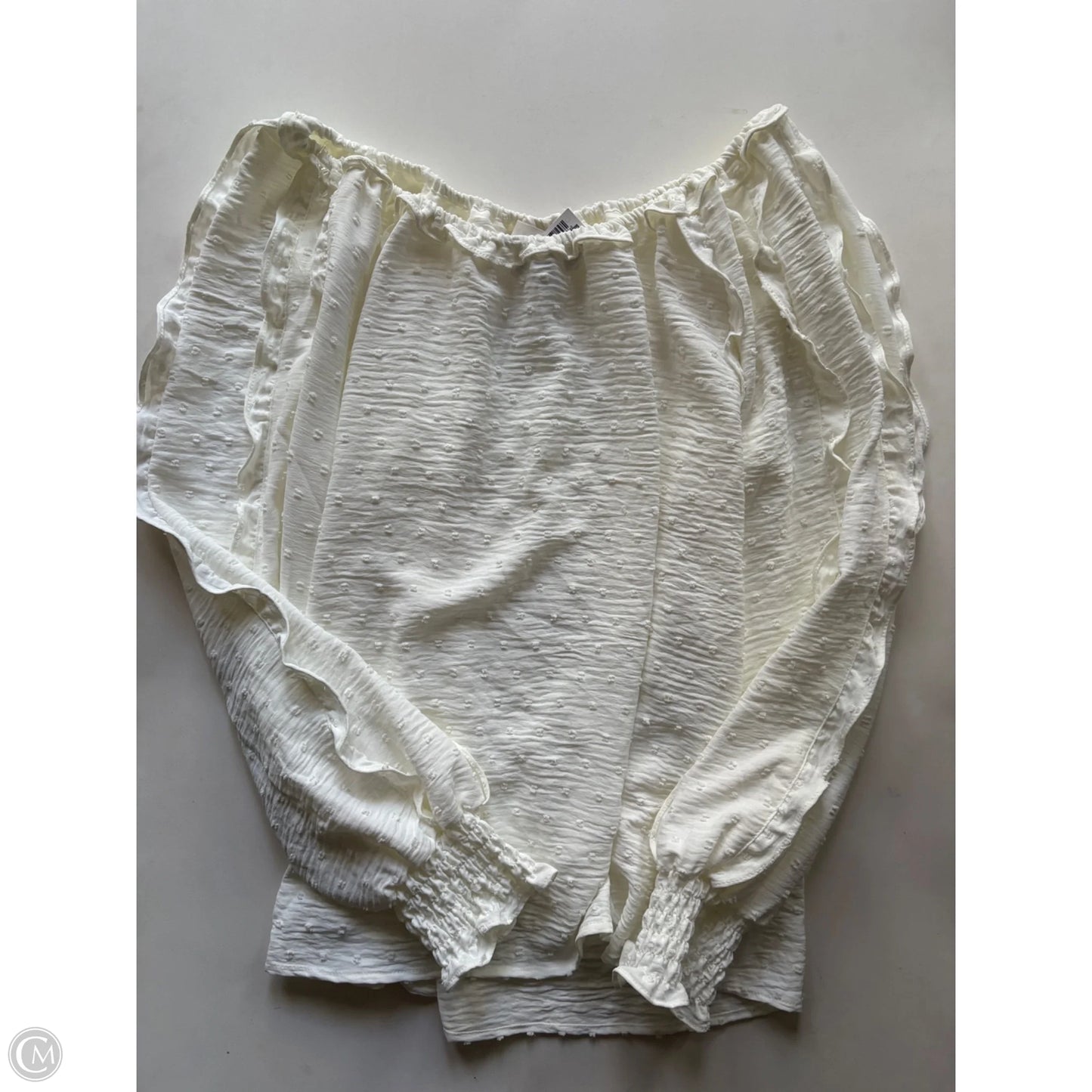 Top Long Sleeve By Forgotten In White, Size: S