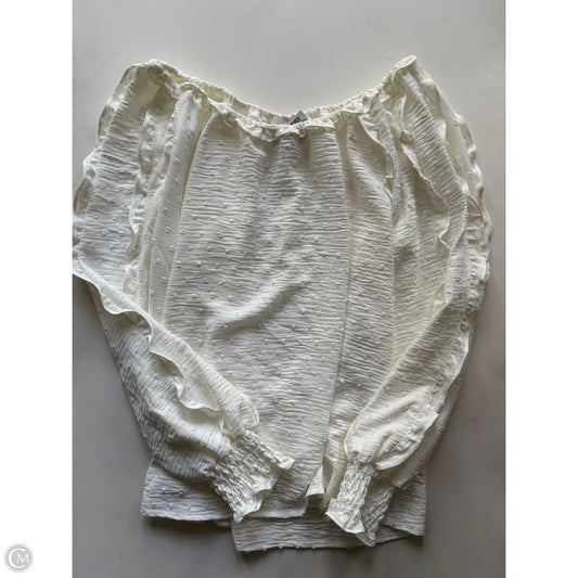 Top Long Sleeve By Forgotten In White, Size: S
