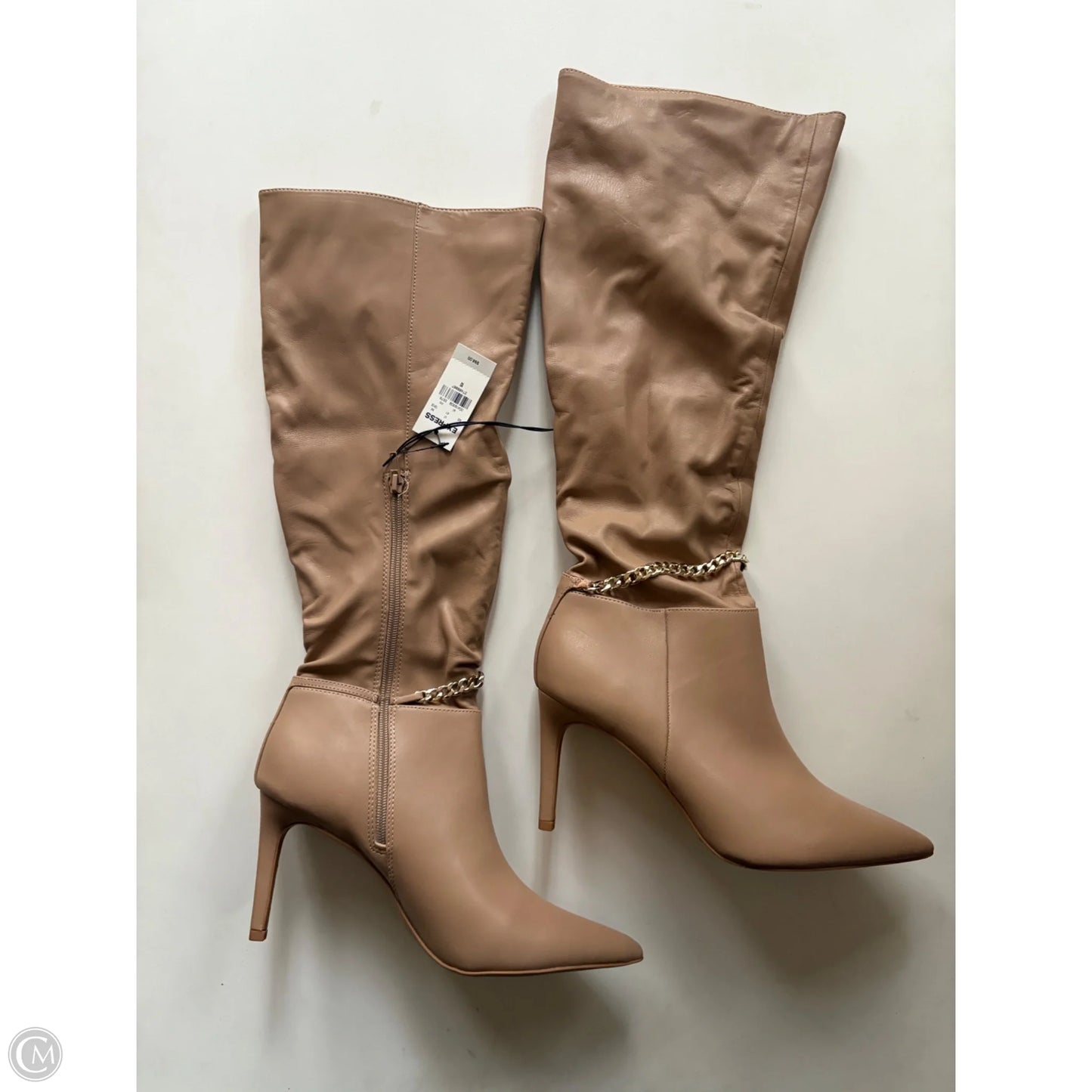 Boots Knee Heels By Express In Tan, Size: 10