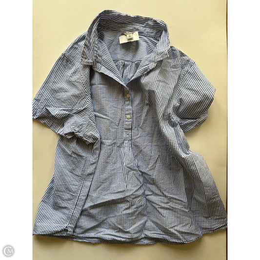 Top Short Sleeve By L.l. Bean In Striped Pattern, Size: 2x