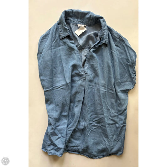 Blouse Short Sleeve By Perch In Blue, Size: 2x