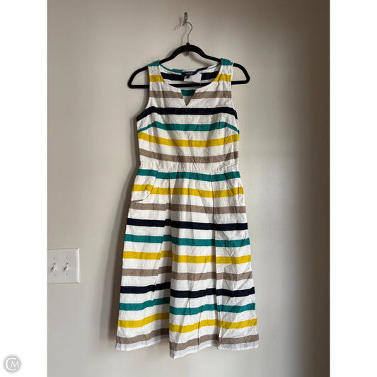 Dress Casual Midi By Maine In Striped Pattern, Size: M