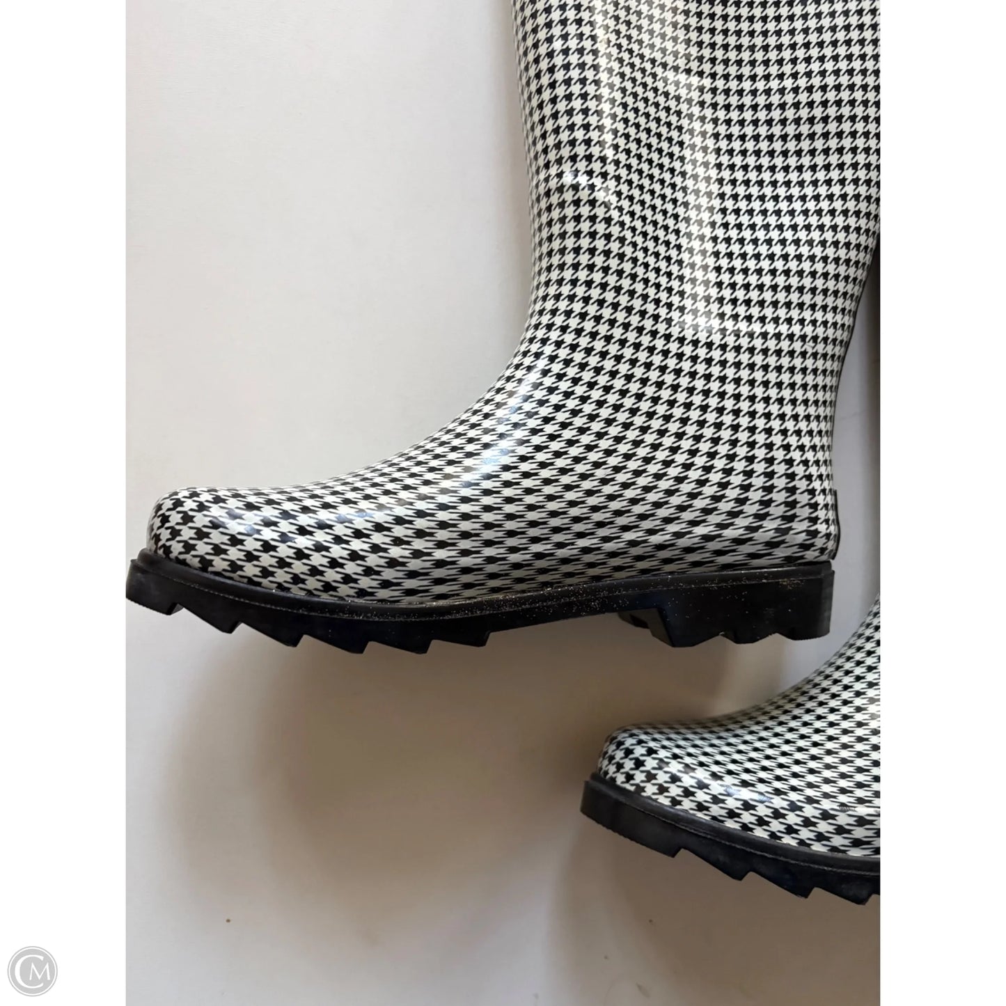 Boots Rain By Austin In Black & White, Size: 8