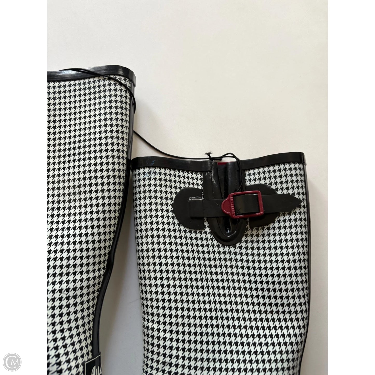 Boots Rain By Austin In Black & White, Size: 8