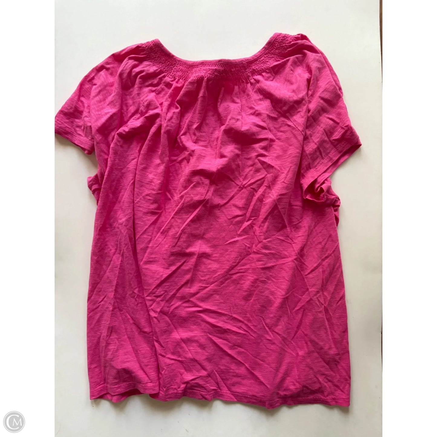 Top Short Sleeve By Kim Rogers In Pink, Size: 2x