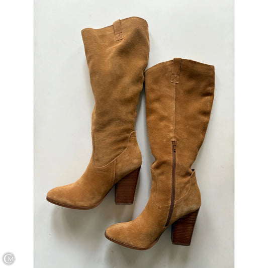 Boots Knee Heels By Kelly And Katie In Brown, Size: 10