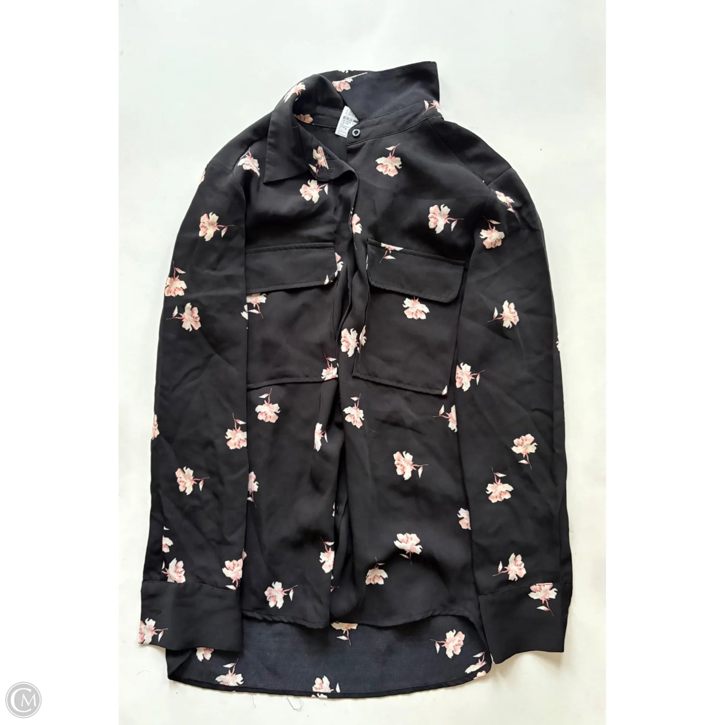 Blouse Long Sleeve By Elodie In Black, Size: S